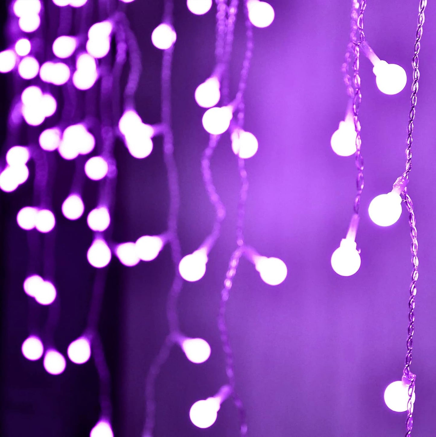 YOLIGHT White Ball Fairy Curtain Lights USB/Battery Powered