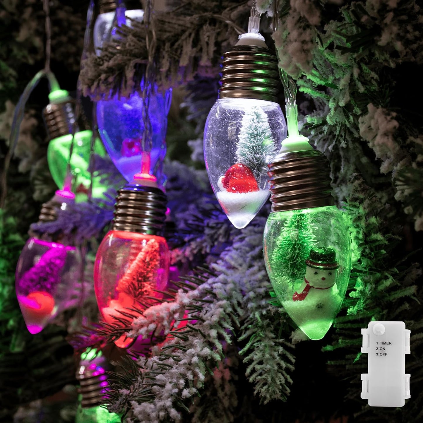 Christmas Bulb String Lights Battery Operated & Timer