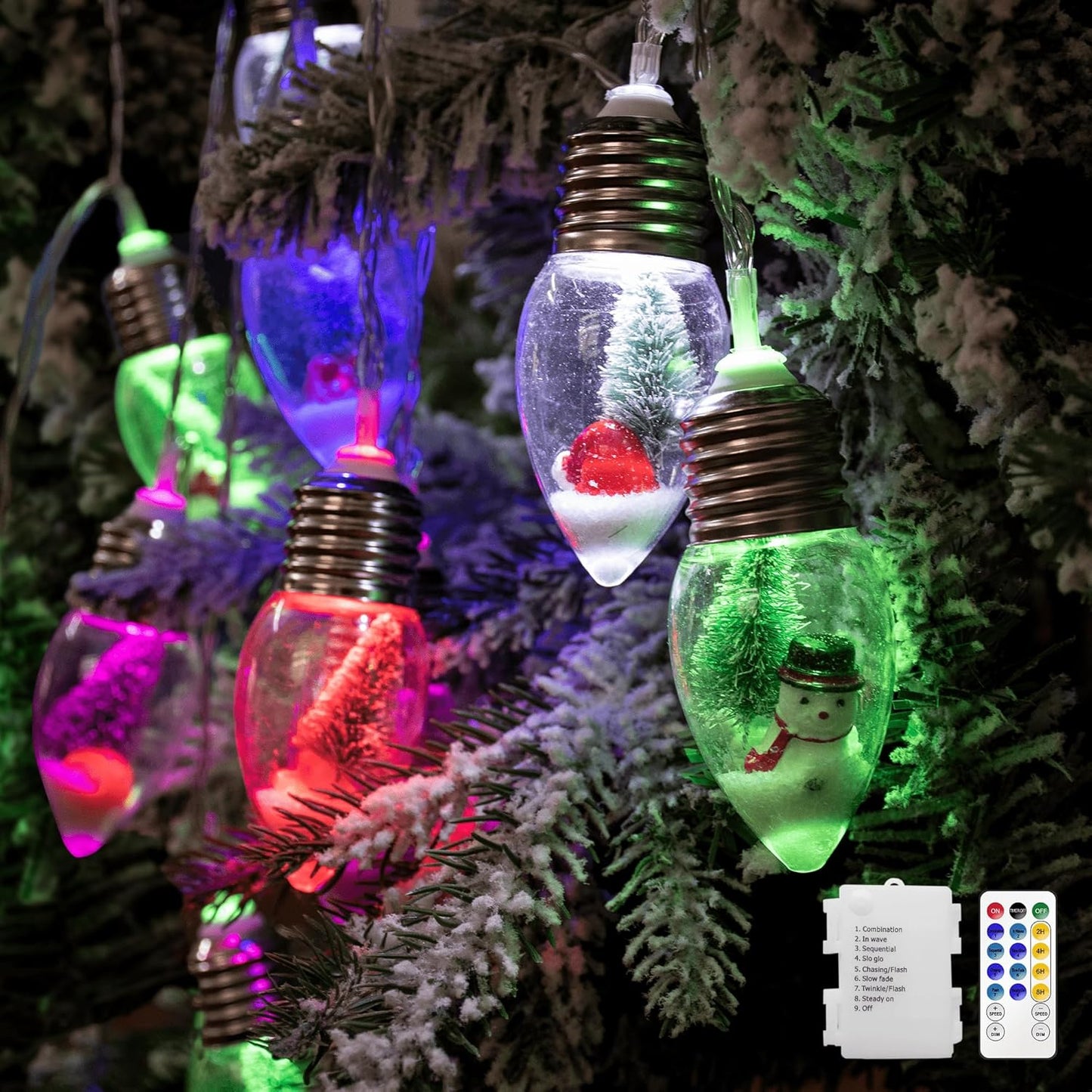 Christmas Bulb String Lights Battery Operated & Timer