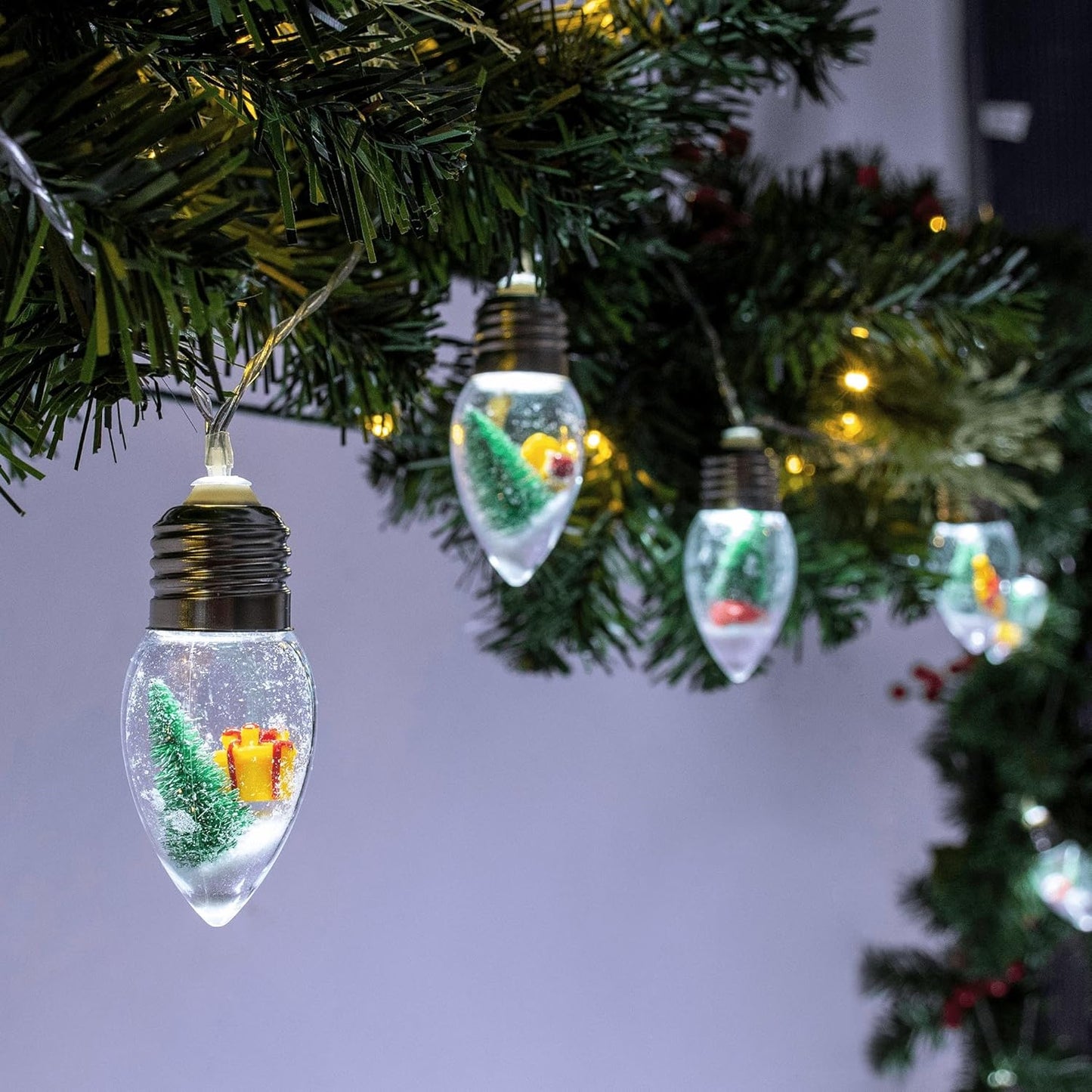 Christmas Bulb String Lights Battery Operated & Timer