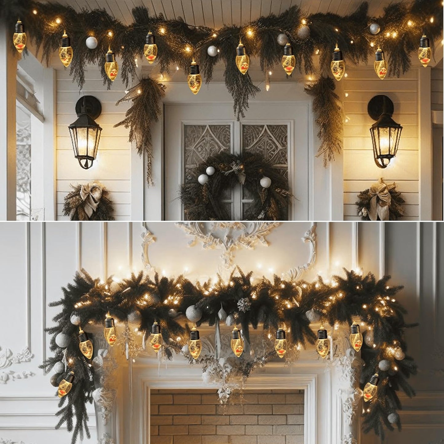 Christmas Bulb String Lights Battery Operated & Timer