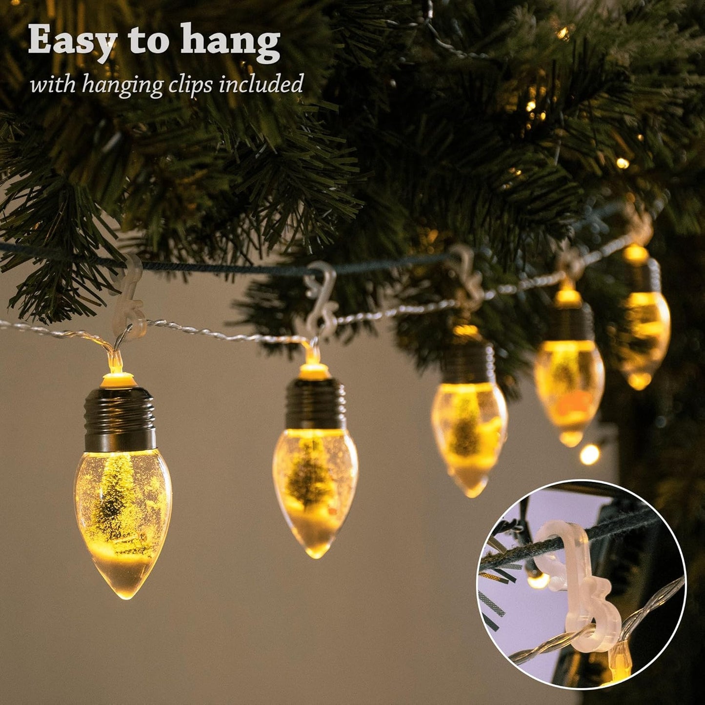 Christmas Bulb String Lights Battery Operated & Timer