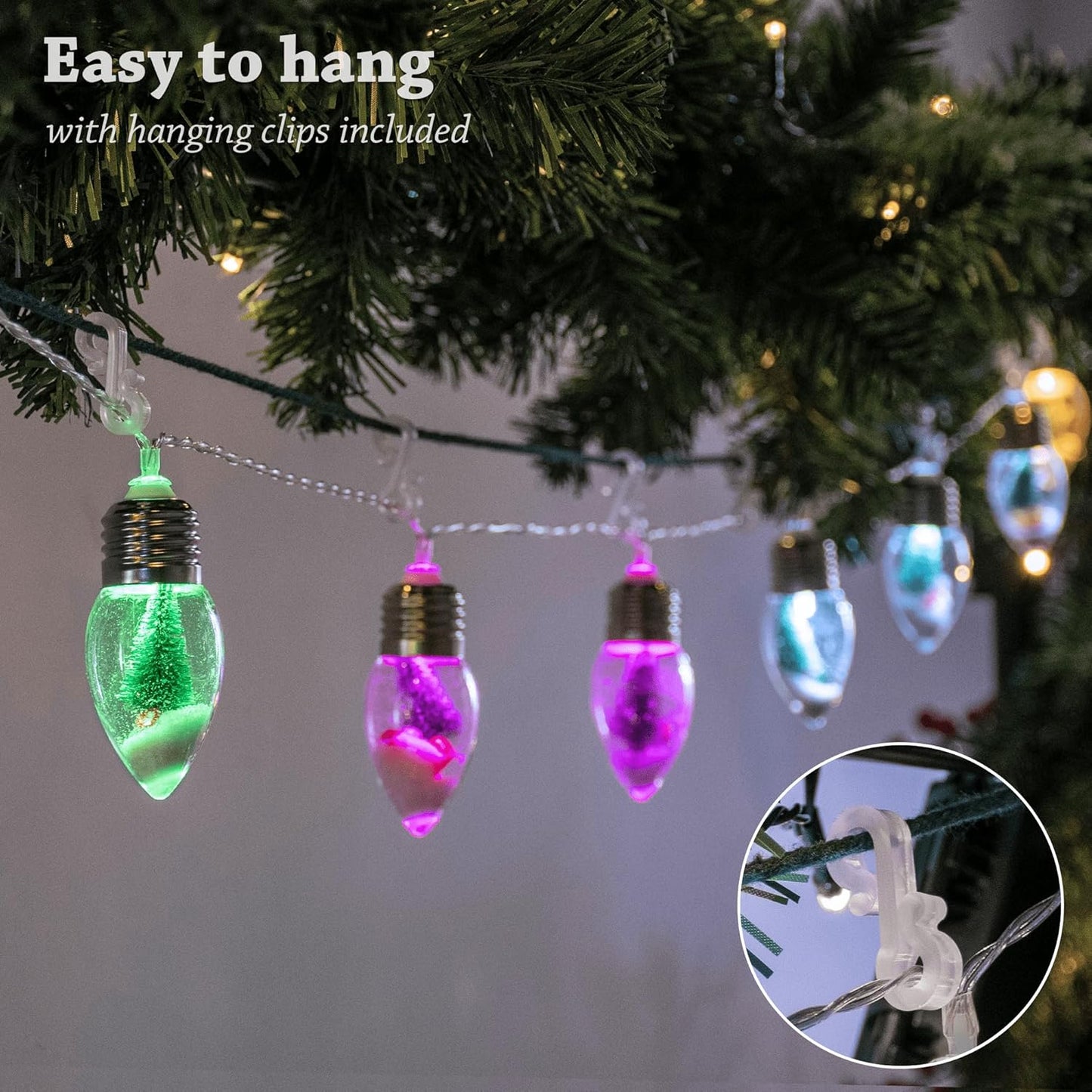 Christmas Bulb String Lights Battery Operated & Timer