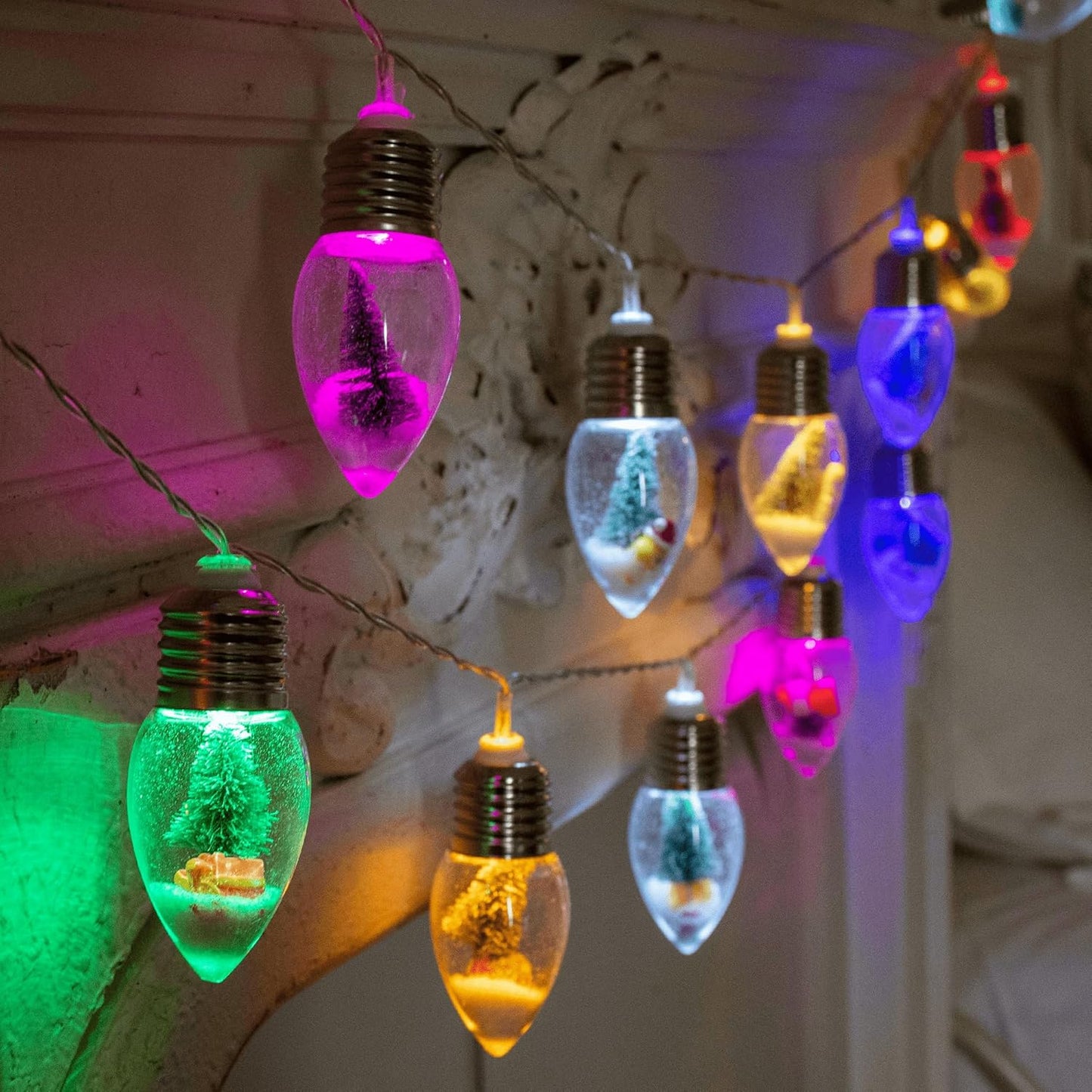 Christmas Bulb String Lights Battery Operated & Timer