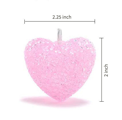 Pink Heart String Lights Valentine's Day Decoration Lights Battery Operated with Timer
