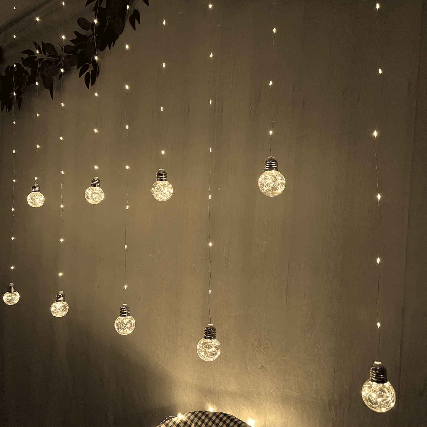 YOLIGHT Wishing Ball Curtain Lights USB/Battery Operated Window Fairy Curtain Lights