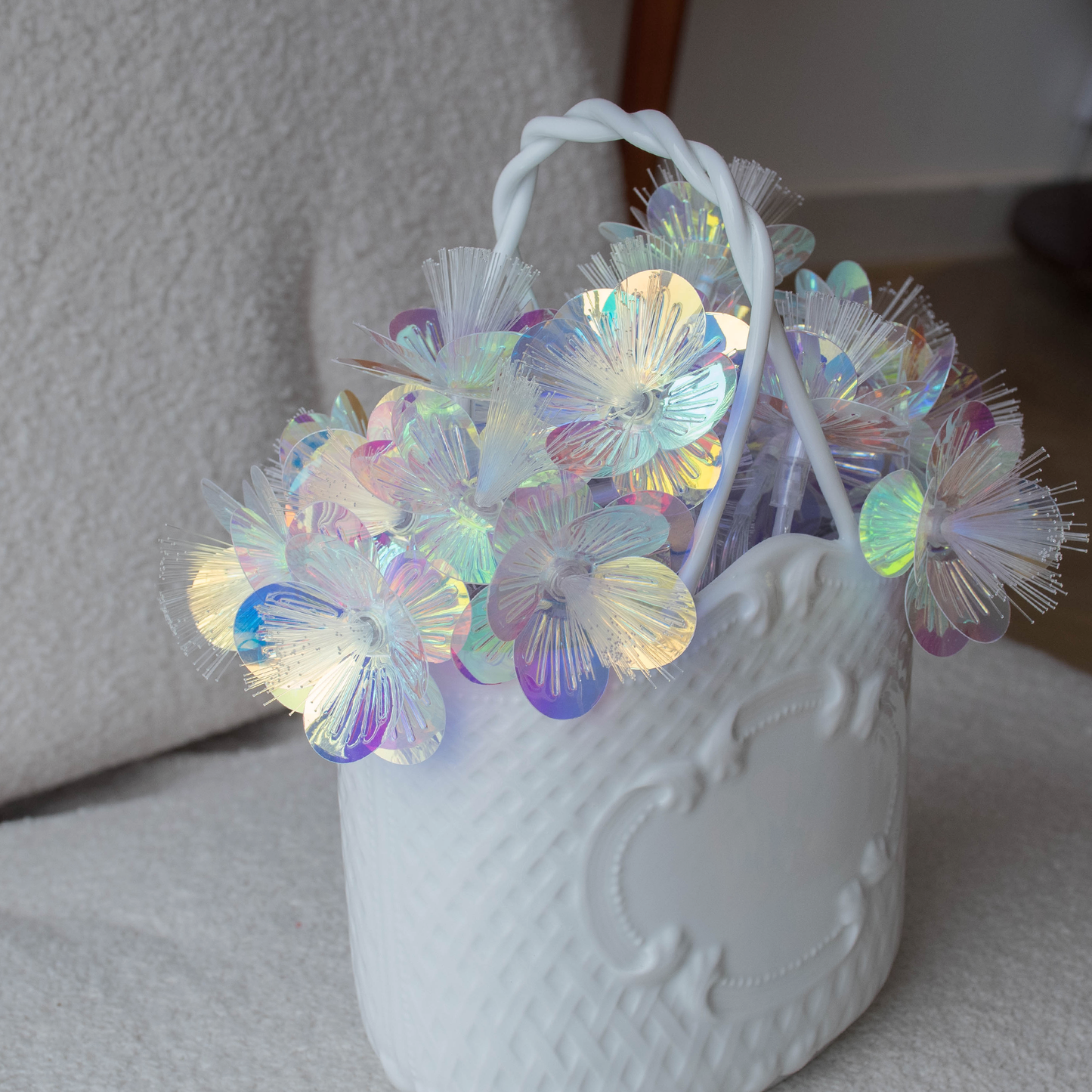 YOLIGHT Fiber Optic Flower String Fairy Lights Battery Operated